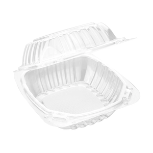 ProTakeOut [6x6] Contenants à emporter transparents articulés de 3 po, lot de 400 (200/2) en PS avec 1 compartiment pour pâtisseries et salades - Product Image 1