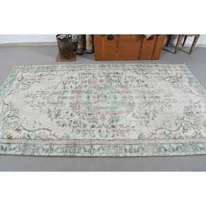 Alfombra Turca, Alfombra Vintage de 4.7x8.1 pies, Alfombra Oriental Azul de Lana - Product Image 3