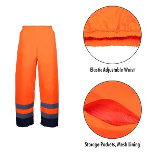 300D Oxford Impermeable Poliéster Ropa de Trabajo Construcción Chaqueta de Tráfico Alta Visibilidad Reflectante Seguridad Personalizable Antiestático - Product Image 6