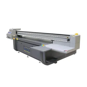 Kecepatan tinggi format besar UV flatbed putih sandwich warna kayu akrilik kaca logam flex digital printing Inkjet printer