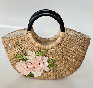 Jacinto de agua natural hecho a mano Colección de bolsos de dos correas Estilo ecológico audaz Playa de verano abierta a la moda - Product Image 1