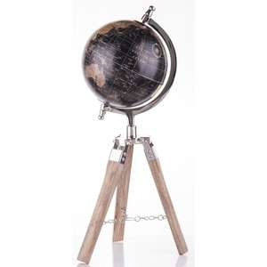 Globe Rotatif Décoratif avec Trépied en Bois Réglable Salon Décoration Moderne Maison et Bureau Fournitures Idées Cadeaux - Product Image 6