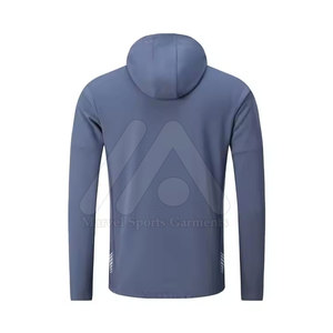 Men's High Street Style Quick Dry Workout Jacket Comfortable Lightweight Sportswear with Front Logo for Fitness Running Training - Product Image 4