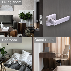 Serrure de porte tubulaire en alliage de zinc de luxe 9807 pour maison, appartement, hôtel, robuste avec poignée à loquet, style levier - Product Image 6