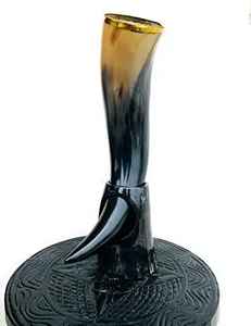 ถังเบียร์สไตล์ KOI ถ้วยแก้วรูปควายแกะสลักแบบไวกิ้งเป็นมิตรต่อสิ่งแวดล้อมงานทำมือทำจากอาเกตธรรมชาติ - Product Image 1