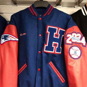 Venta al por mayor lana Letterman Bomber béisbol cosecha Varsity chaqueta OEM personalizado invierno Vintage Escuela Universidad hombres chaquetas abrigo - Product Image 6