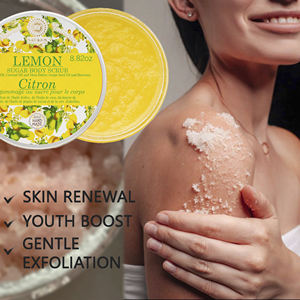 Exfoliante Corporal Refrescante de Limón y Azúcar 250g, Bálsamo para el Cuidado de la Piel, Aclarante, para Piel Seca, con Ingredientes Herbales Orgánicos - Product Image 3