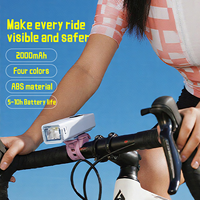 Phare de vélo rechargeable USB-C 2000 mAh, fixation rapide, étanche, LED, multi-modes pour VTT, vélo de route, cyclisme nocturne