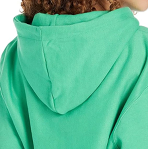 Capucha con cordón 65% algodón 35% poliéster verde escritura algodón coreano con capucha Crop Brick recortada Sudadera con capucha para mujer - Product Image 5