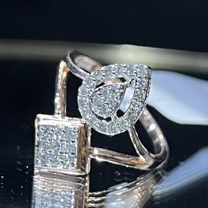 Bague de fiançailles de mariage élégante en or 14K 18K avec diamant naturel authentique certifié par un tiers, bijoux fins faits à la main pour elle - Product Image 2