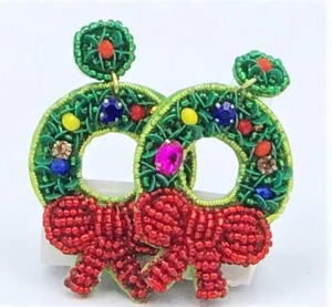 Pendientes Largos con Cuentas y Flores Bordadas Estilo Bohemio, Chapados en Oro, Hechos a Mano, Joyería de Fiesta, Estilo Exagerado - Product Image 5