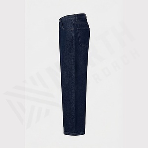 Pantalones Vaqueros de Mezclilla de Algodón Ajustados para Hombre, al por Mayor, Personalizados, Tallas Grandes, Color Personalizado, Parches, Estilo Recto, Lavado Claro, 3D - Product Image 3