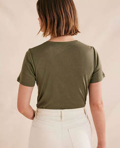 T-shirt court à manches courtes pour femme, coupe slim, style streetwear, avec logo personnalisé imprimé, respirant, 100% coton, pour l'été - Product Image 5