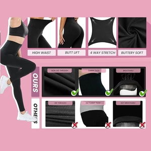 Best Sellers Yoga Pants Manufacturers Factory Wholesale Custom logo Women Soft Fitness Wear Yoga <b>Leggings</b> - Product Image 4