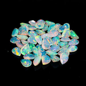 Opale éthiopienne naturelle, multi-feu, taille poire, taille brillante, taille personnalisable, 9,0x7,0x4,0 mm, 1,05 carat, pierre précieuse en vrac, bijoux - Product Image 3