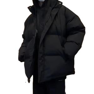 Veste d'hiver légère pour homme avec col montant, coupe-vent imperméable à fermeture éclair pour le travail en plein air, bouffant épais pour plus de chaleur - Product Image 1