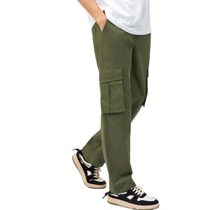 2023 hommes Street-wear 100% coton multicolore multi-poches conception confortable quantité minimale de commande bas pantalon Cargo pantalon pour homme respirant - Product Image 4