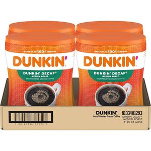 กาแฟบดดันคิน'เดคาฟ' คั่วกลาง ขนาด 30 ออนซ์ กระป๋องบรรจุของแห้ง (แพ็ค 4 ชิ้น) - Product Image 2