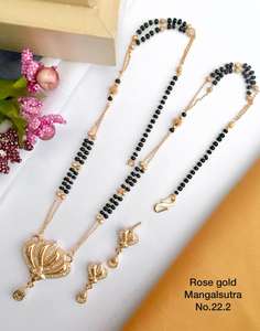 Mangalsutra chapado en oro para mujer, diseñador del orgullo - Product Image 1