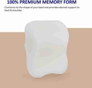 Livraison rapide Offre Spéciale haute densité mousse à mémoire de forme épaule voyage oreiller un ensemble voiture appui-tête dossier velours tissu couverture lavable - Product Image 5