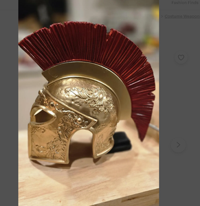 Guerrier Casque Authentique Bataille pour Cosplay Costume Cosplay Grec Sparte Ancien Romain Corinthien Acier - Product Image 1