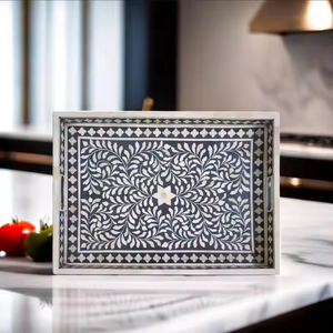 Exquisita bandeja de hueso hecha a mano, elegancia atemporal y artesanía superior por artesanía creciente - Product Image 1