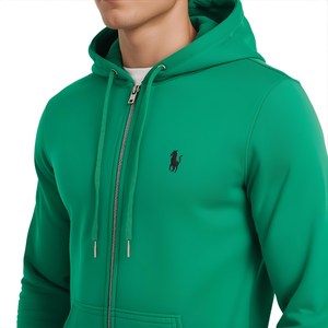 Sudadera con capucha y cremallera de algodón suave con cremallera frontal y opciones de etiqueta privada OEM/ODM - Product Image 3