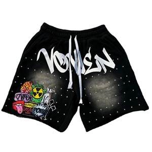 High Quality Men's Front Logo Position High Waist <b>Elastic</b> Shorts 100% Cotton Eco-Friendly Quick Dry Custom Printed Solid Pattern - Product Image 1
