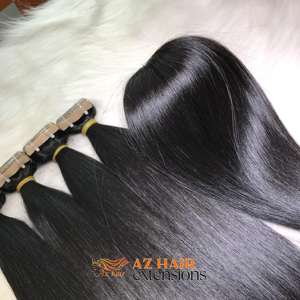 Venta al por mayor de lujo de color natural cinta recta en extensiones de cabello crudo vietnamita con precio al por mayor - Product Image 4