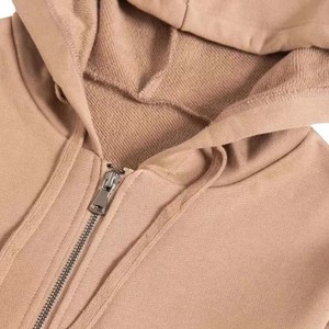 2025, venta al por mayor, ropa deportiva, Color rosa, manga larga, trajes informales, ropa de calle, sudaderas con capucha sólidas para mujer, jersey de lana de algodón - Product Image 6