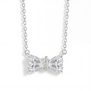 Collar con Colgante de Moissanita con Corte de Corazón SHREYA DIAM, en Plata 925 con Baño de Rodio y Engaste de Garras, para Uso Diario de Mujeres - Product Image 1
