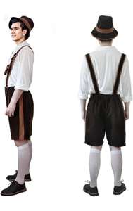 Shemax Trachten Shorts pour hommes Lederhosen Shaded Grey OEM Custom New Bavarian Oktoberfest Lederhosen - Product Image 2