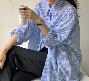 Casual Stylish Summer Women's Shirts 100% Organic Cotton Loose Shirts Customize Design Full Sleeves Shirt - Product Image 4