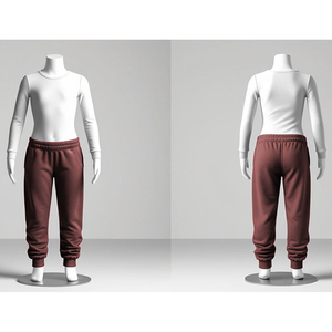 Men's Winter <b>Trousers</b> New Style Cotton Polyester Fleece Breathable Solid Color Street Wear Design Washed Pants - Product Image 3