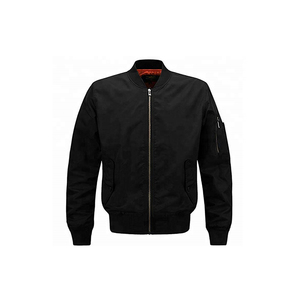 Blouson d'aviateur tendance de taille personnalisée pour hommes avec logo en toile sur le devant en tissu imperméable et réversible-Haute qualité - Product Image 3