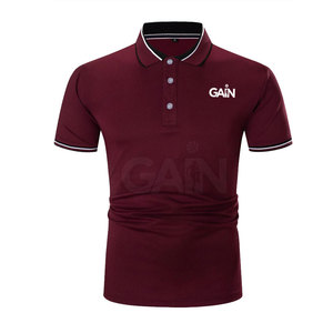 เสื้อโปโลสำหรับผู้ชายทรงสลิมฟิตเสื้อยืดโปโลผู้ชายระบายอากาศได้ดี - Product Image 1