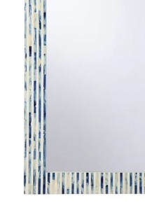 Marco de espejo decorativo con incrustaciones de hueso en ilustraciones marroquíes para dormitorio, baño y decoración de pared de salón, acento - Product Image 4