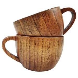 Taza de Té y Café de Madera Hecha a Mano de Lujo Moderno TIMELESS CRAFT, Taza de Viaje Portátil con Asa para Acampar, Uso con Vino/Cerveza, Hogar/Oficina/Bar - Product Image 6