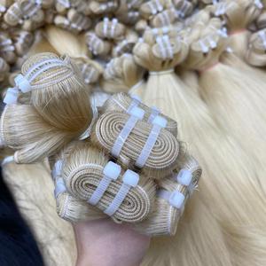 Paquetes alineados con cutícula Vrigin Extensiones de cabello humano de cabello vietnamita 613 Extensiones de cabello humano liso Rubio crudo (color claro) - Product Image 2