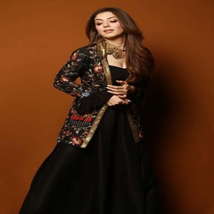 Indian floral Wedding <b>Dress</b> Collection for Women With Heavy Embroidered Work 3D flower work Partywear Heavy Net Salwar Kameez - Product Image 3