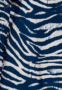 Haute qualité femmes Midi en mousseline de soie chemise robe nouvelle à la mode personnalisé Floral liquorish marine zèbre imprimer retour commande numéro de modèle - Product Image 6