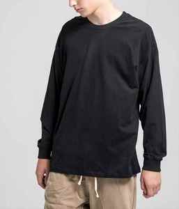 100% coton doux hommes T-Shirt élégant Hipster coupe ajustée à manches longues extensible Jersey respirant conception à manches longues - Product Image 3