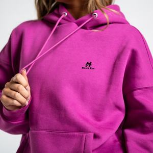 เสื้อกันหนาวมีฮู้ดสำหรับทุกเพศผ้าฝ้ายโพลีเอสเตอร์สีพื้นเสื้อสวมหัวมีฮู้ด OEM สีล้วนโลโก้ออกแบบได้ตามต้องการ - Product Image 2