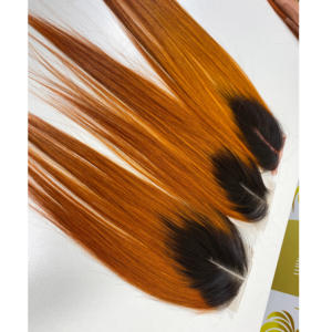 Surbrillance vietnamienne ombre gris racine foncée Personnaliser BoneStraight Machine Double Trame 100% Extensions de Cheveux Humains Vierges Remy - Product Image 6