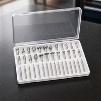 Kit de polissage avec embouts de meulage en diamant, 52 pièces, pour Dremel, tige de 1/8 pouces, pour la sculpture de pierre, verre, céramique