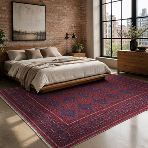 Netline Home Strong Heritage Deep Red Washable <b>Rug</b> - Product Image 4