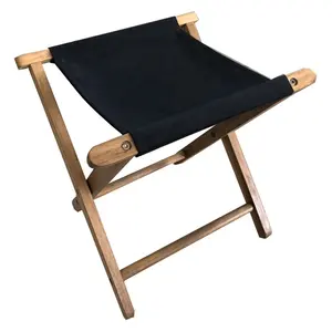 Minimalist Creative Folding Portable Outdoor Fishing Stool Wooden Adult Stool Canvas Light Chair