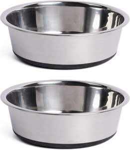 Wholesale Eco-Friendly Anti-Skid Stainless Steel Pet <b>Bowl</b> Rounded Shape Non-Toxic Wearable Feeders for <b>Dogs</b> Food & Water <b>Bowls</b> - Product Image 1