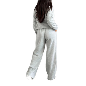 Ensemble sweat-shirt et jogging en polaire à demi-zip pour femmes, coupe décontractée, toucher doux, vêtements de détente d'hiver, fabrication en gros OEM ODM - Product Image 2