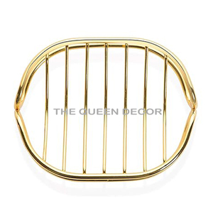 Porte-savon de style moderne en aluminium et métal de forme carrée fini or pour la maison et les hôtels - Product Image 6